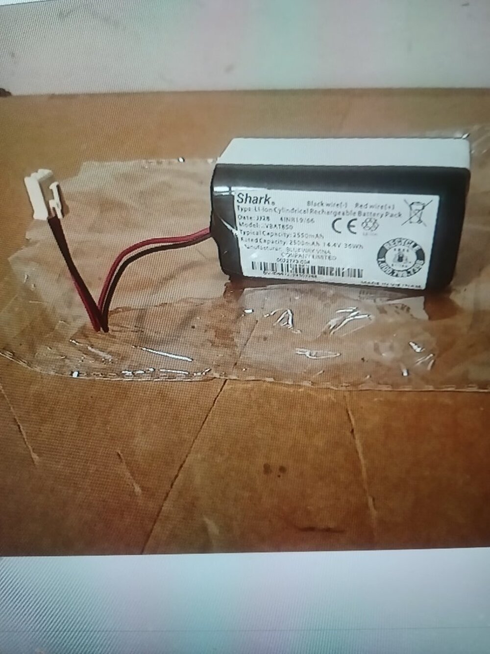 Shark Ion RV761_N RV761_NR RV761R01US AV2610BTUS -RVBAT850-(2-prongs plug).